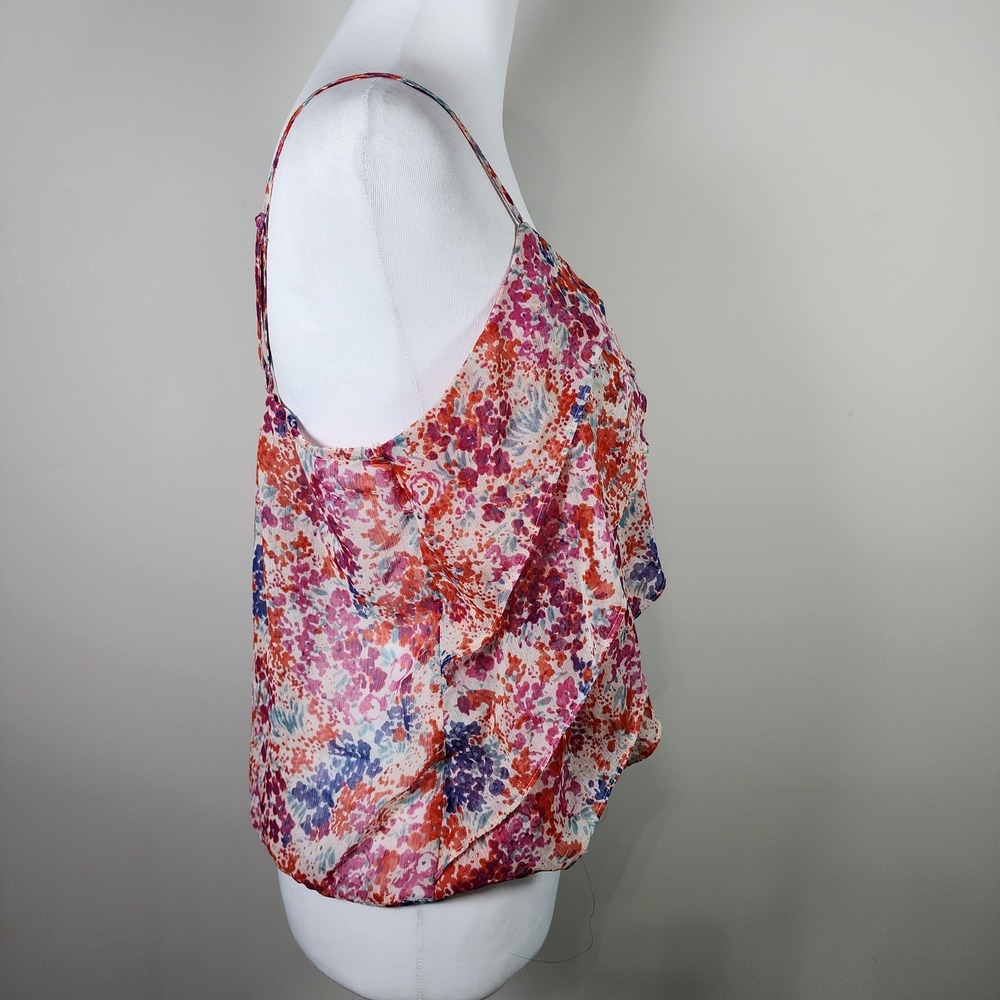 American Eagle‎ Ruffle Cami Womens Medium Tank Fairy Floral Feminine Ditsy Y2K - Picture 4 of 13